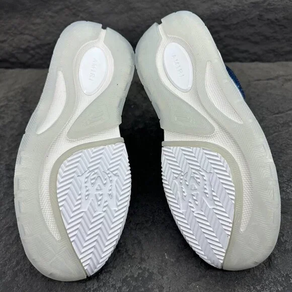 Amiri Crystal-Embellished Leather Sneakers - Picture 6 of 16